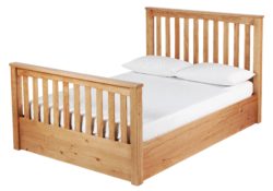 Collection - Maximus Oak Stained Ottoman - Bed Frame - Double